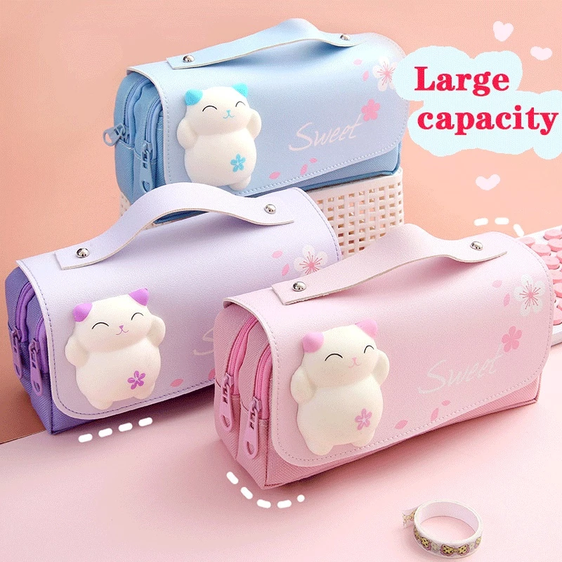 Túi Đựng Bút Sức Chứa Lớn Đa Năng Họa Tiết Dễ Thương Cho Học Sinh