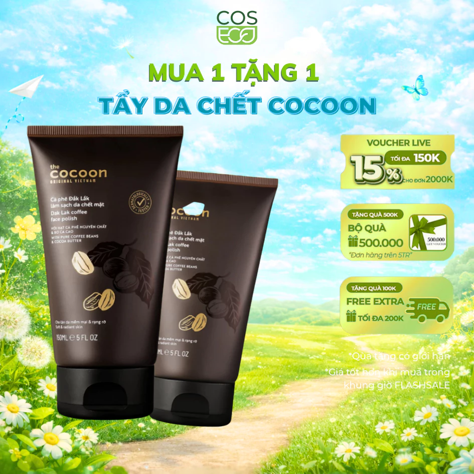 Tẩy Tế Bào Chết Cho Da Mặt Cocoon Cà Phê Đắk Lắk 150ml