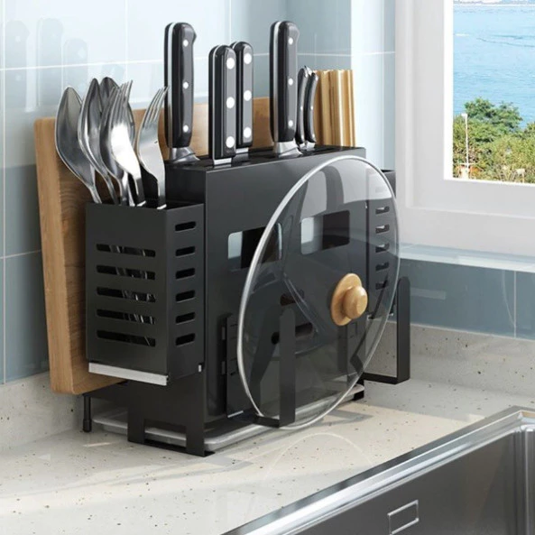 Giá Cài Dao, Đựng Đũa / Thớt / Úp Vung Nồi Đa Năng My Nhân INOX 304 Cao Cấp Không Gỉ Thế H