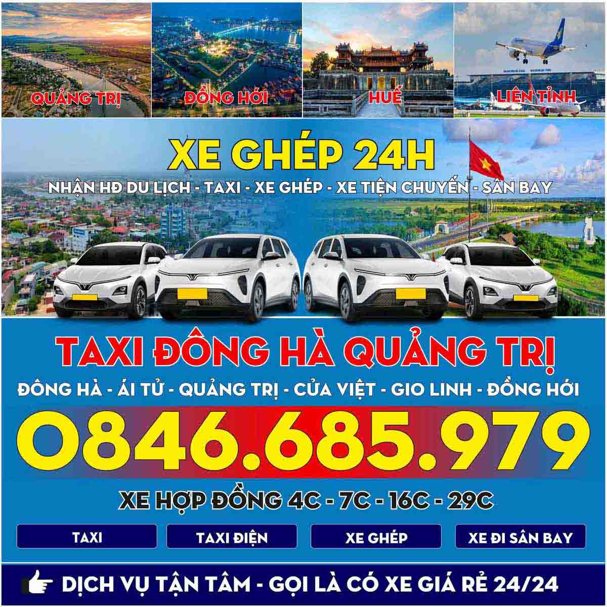 Taxi Đông Hà Quảng Trị – Tổng Đài Hỗ Trợ, Hỗ Trợ Mỗi Ngày