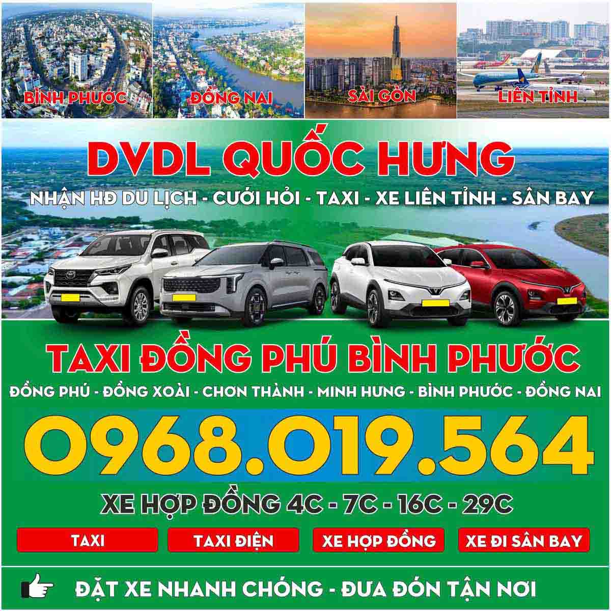 Taxi Đồng Phú Bình Phước – Tổng Đài Hỗ Trợ, Báo Giá Minh Bạch