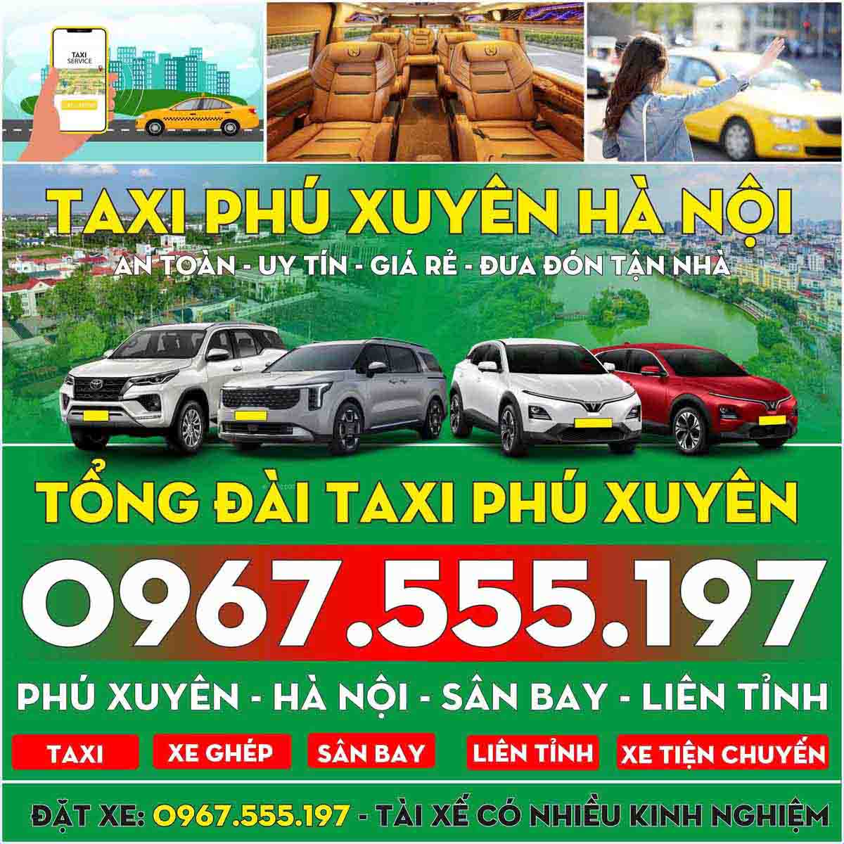 Taxi Phú Xuyên Hà Nội – Xe Riêng Tiện Lợi, Phục Vụ Tận Tâm