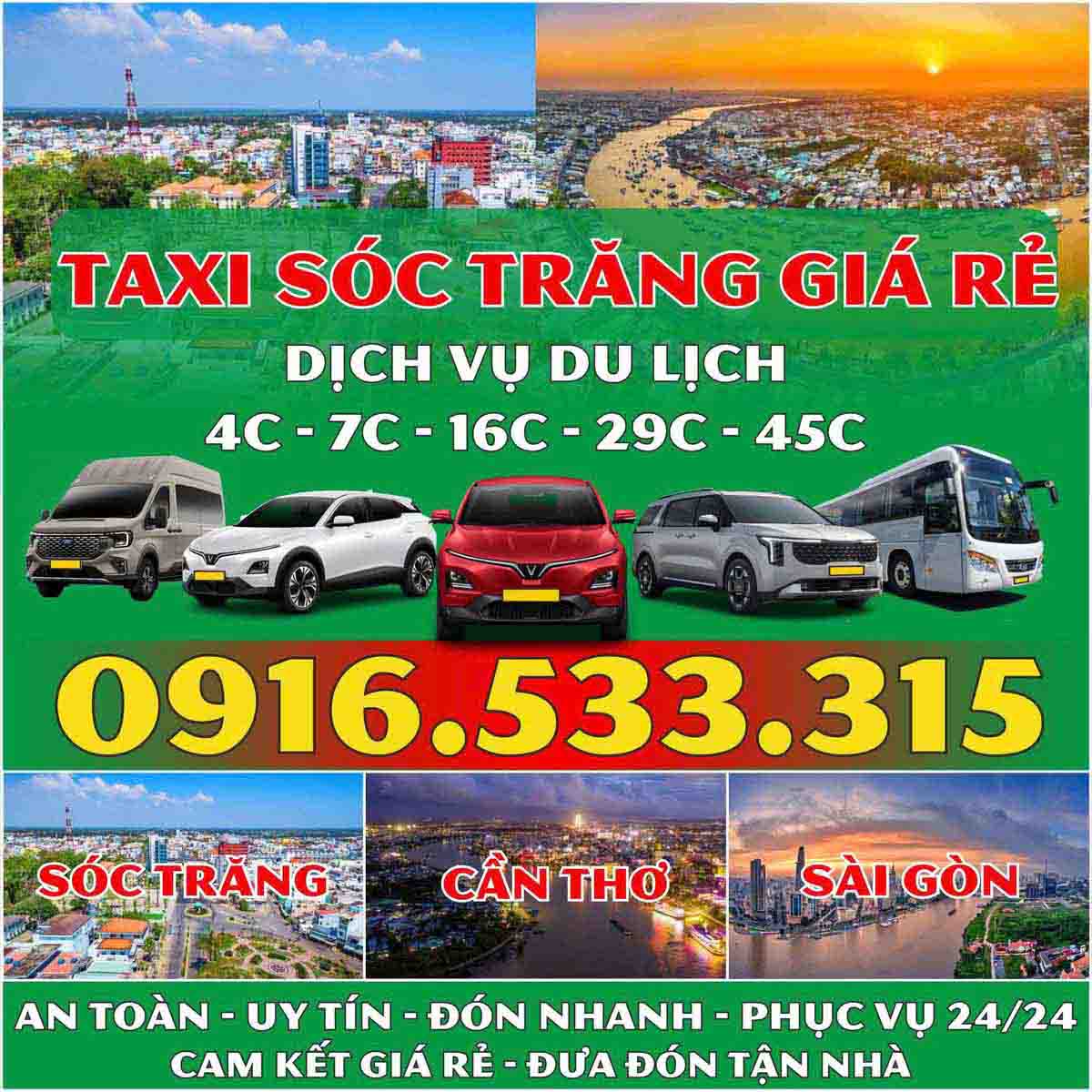 Taxi Sóc Trăng Cần Thơ – Tổng Đài Hỗ Trợ, Di Chuyển An Toàn