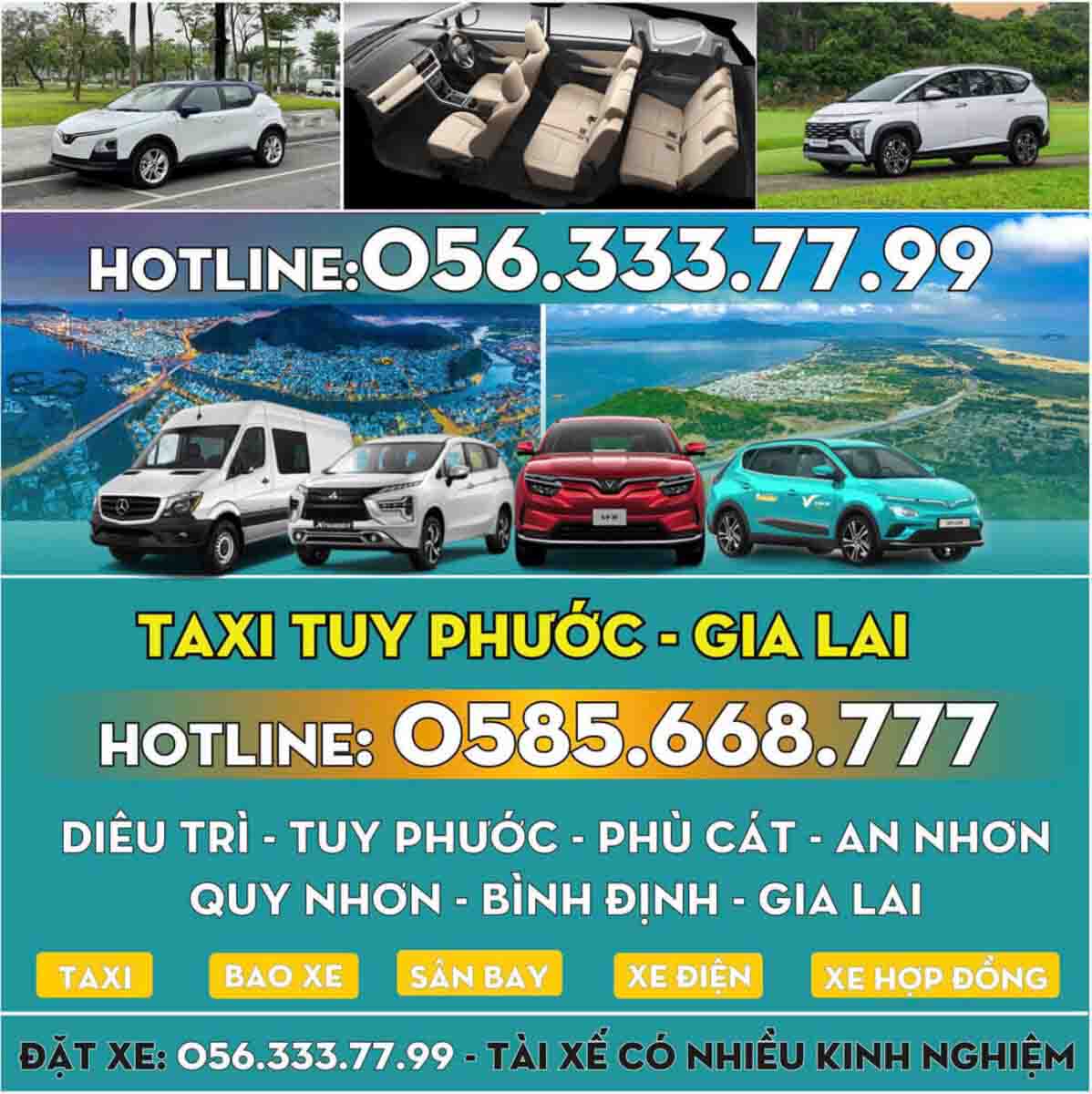 Taxi Tuy Phước Bình Định – Xe Đời Mới, Di Chuyển An Toàn