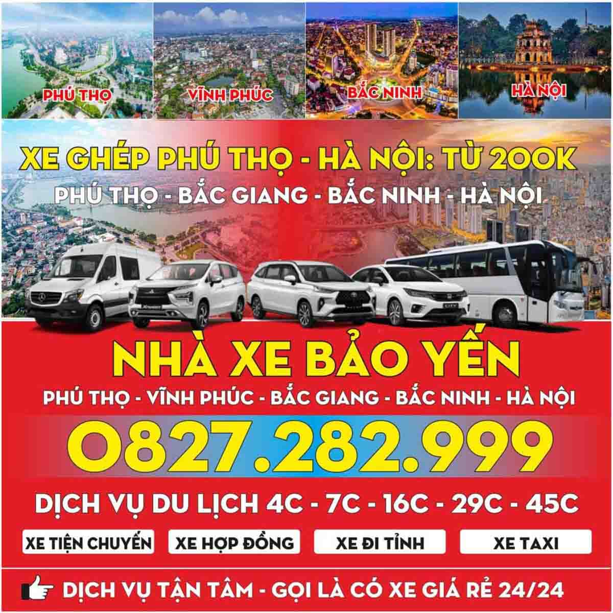 Xe Ghép Phú Thọ Hà Nội